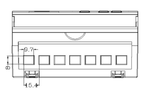 EM737 is a Three Phase Smart Electric Energy Meter - Side View 3