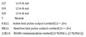 EM737 Smart Electric Energy Meter - Wiring Points 2