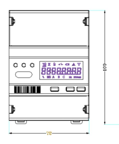 EM418 Single Phase Smart Electric Energy Meter - Front View