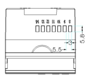 EM418 Single Phase Smart Electric Energy Meter - Side View 2