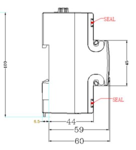 EM418 Single Phase Smart Electric Energy Meter - Side View