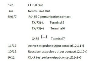 EM418 Single Phase Smart Electric Energy Meter - Wiring Diagram 2